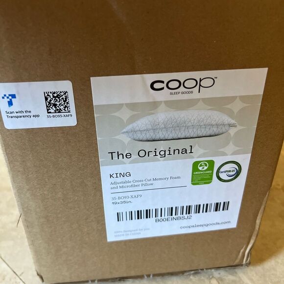 Coop Home Goods Original Adjustable Pillow, King Size NWT - Picture 4 of 6